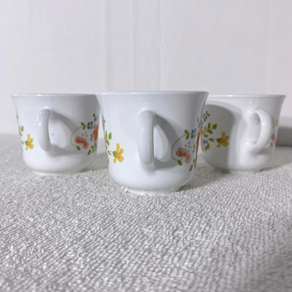 Vintage Corelle  By Corning Wildflower Mugs Coffee Cups x3 - Picture 4 of 10